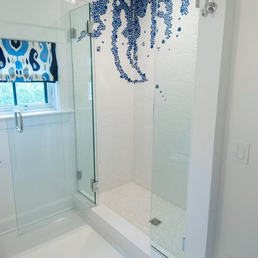 Pebble White 11 In. X 11 In. Porcelain Mosaic Tile (8.6 Sq. Ft./Case)