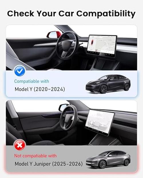 LOWEEY 2026 Upgraded Tesla Model Y Sunshade Roof, Model Y 2020-2024 Black