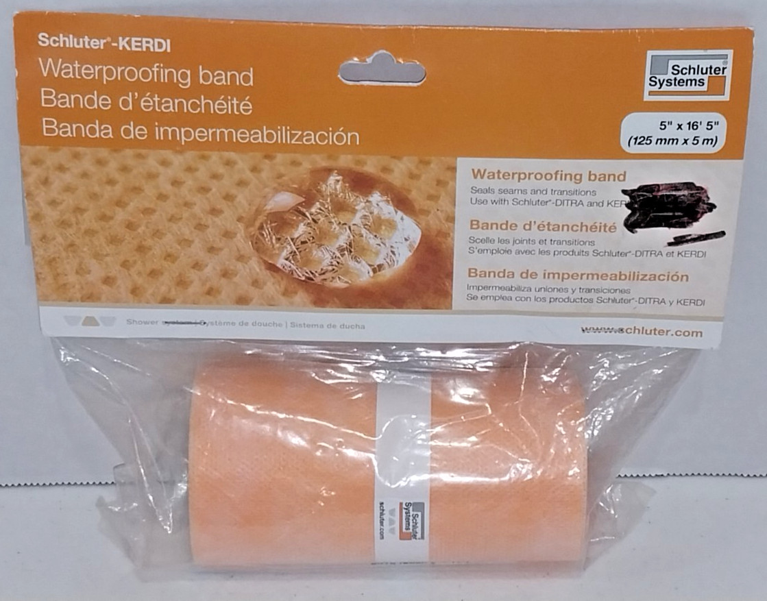 NEW SCHLUTER-KERDI Waterproofing Band 5″ x 16′ 5″ (125 mm x 5M) Schluter System