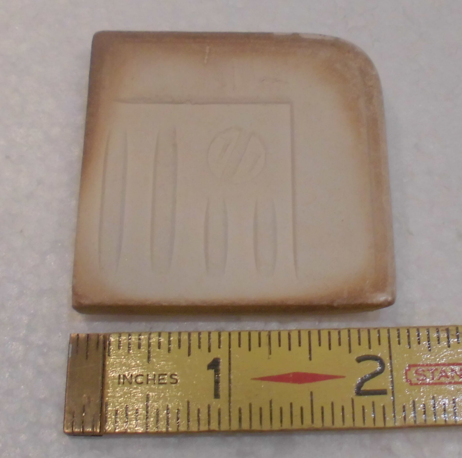 Buckwheat 2″ X 2″ X 5/16″ Ceramic Surface Bullnose Corner Tile; Wenczel Co.