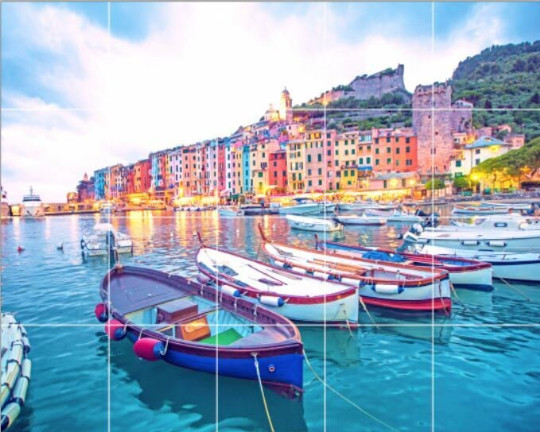 Italy liguria harbor Mediterranean porto venere ceramic tile mural backsplash