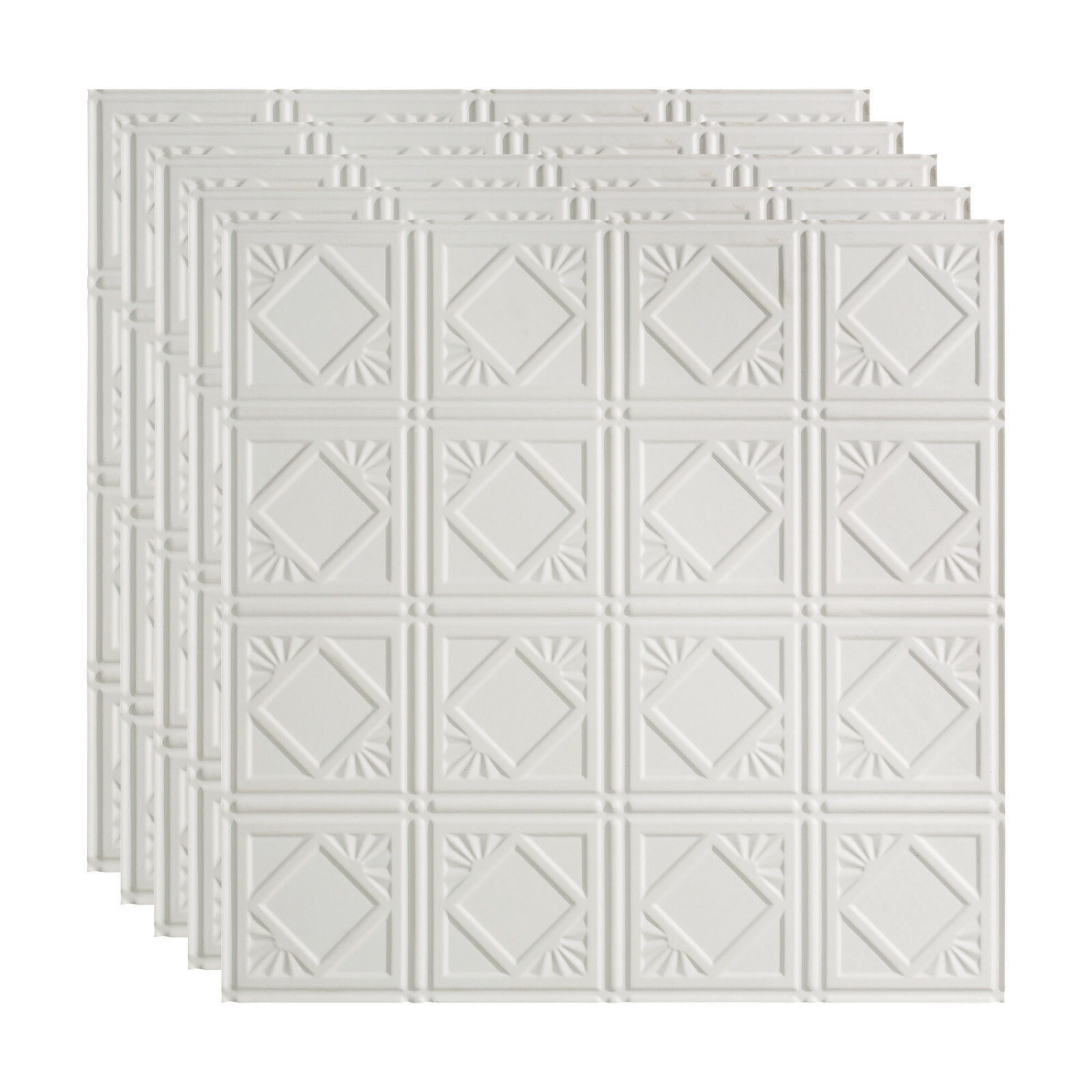 Fasade – 2ft x 2ft Traditional Style #4 Lay In Ceiling Tile/Panels (5 Pack)