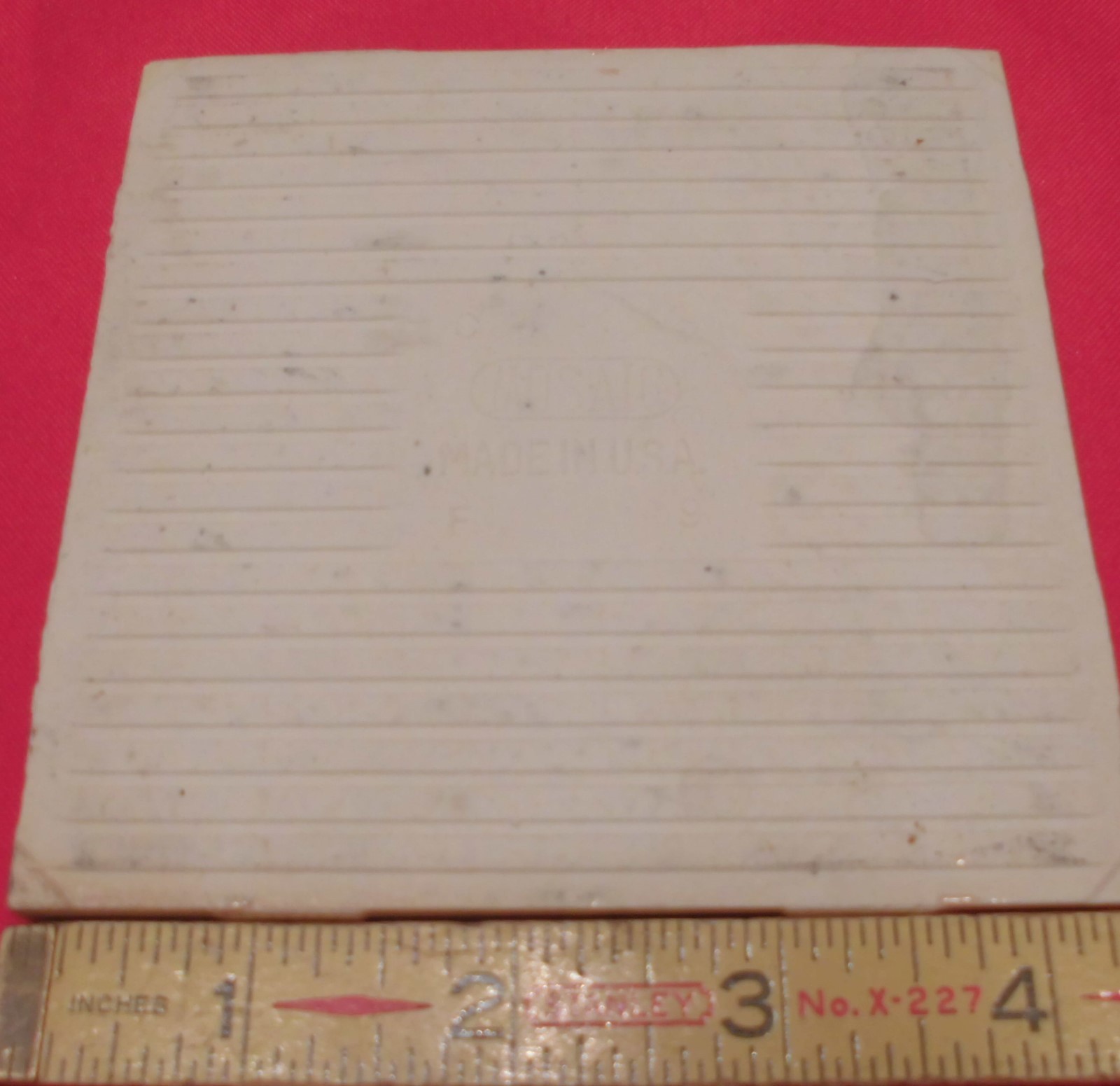 1 pc. Vintage *Beige-Tan-Brown* Glossy Ceramic Tiles 4-3/8″ by Mosaic co. NOS