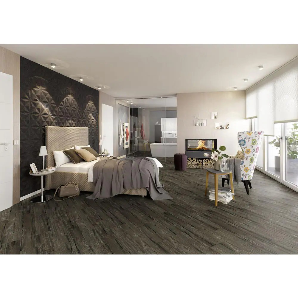 TrafficMASTER Walnut Ember Grey 6 In. X 36 In. Peel And Stick Vinyl Plank (36