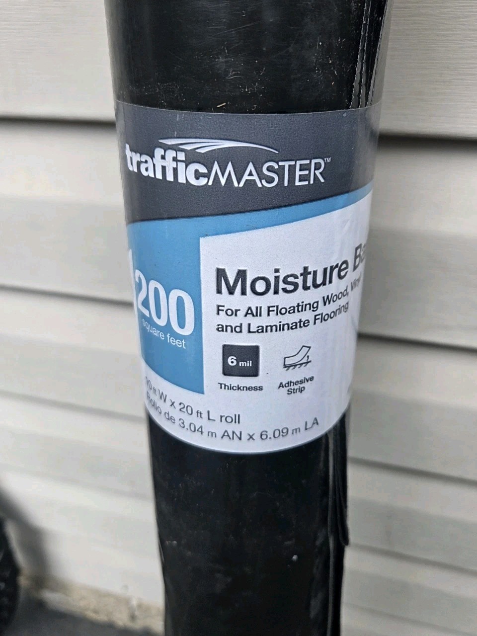 Trafficmaster 200 sq. ft. Roll 120 in. W x 20 ft. L x 6 mil T Moisture…