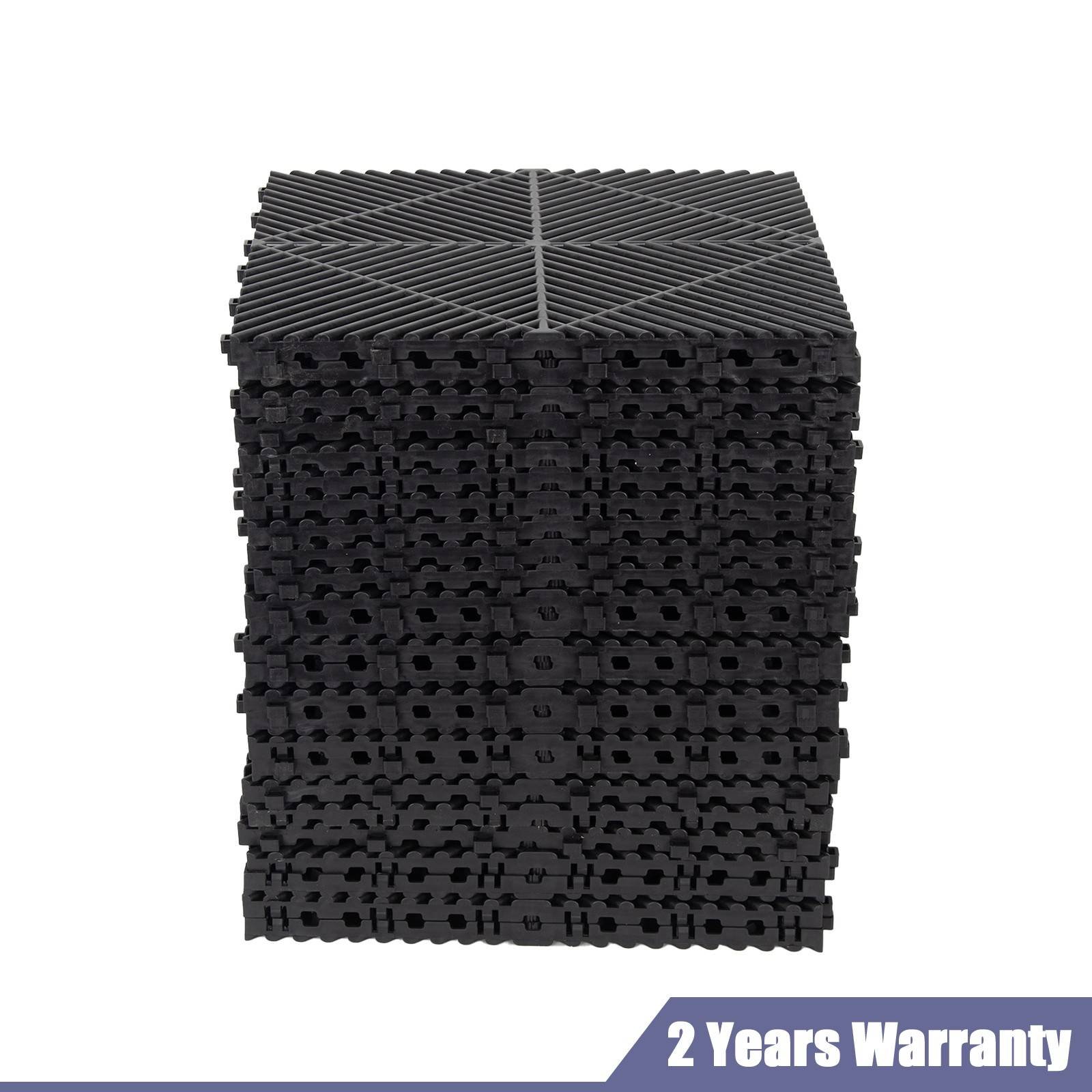 50 Packs 15.75″x15.75” Interlocking Garage Floor Tiles Vented Water Drainage