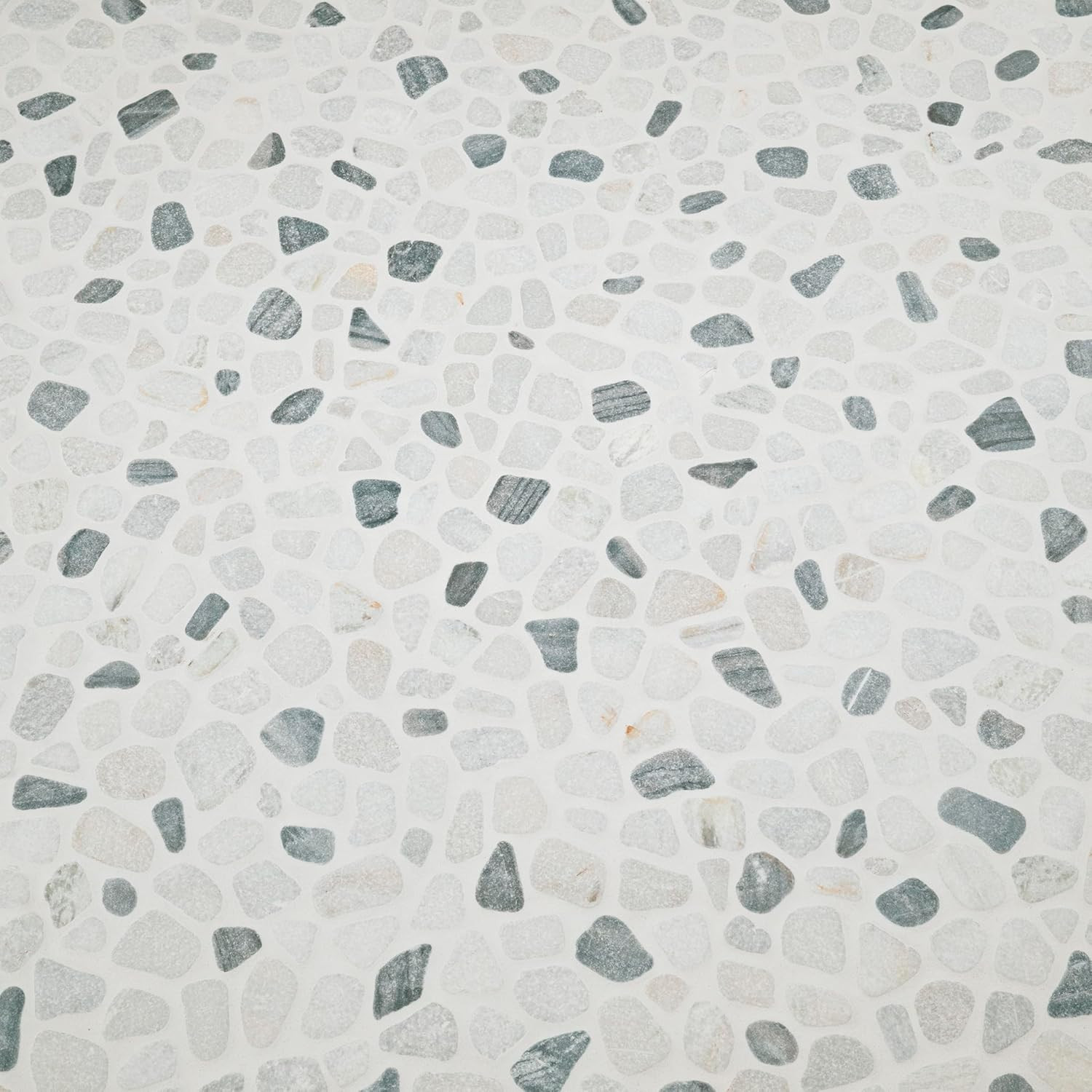 Black & White Mosaic Pebbles Tile for Kitchen & Bath – 10 Sq. Ft.