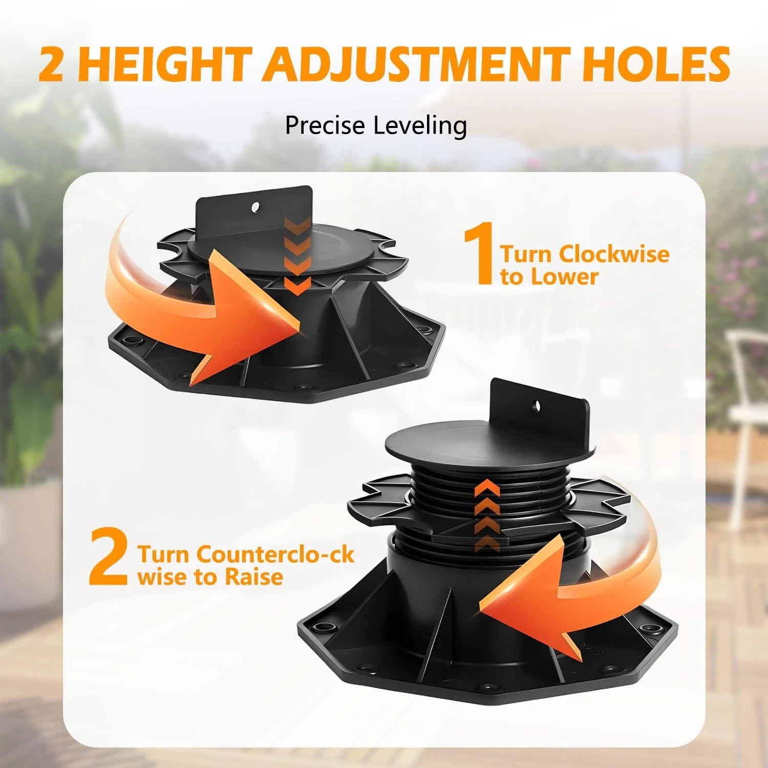 12Pack Adjustable Support Pedestal Foundation Base for Floating Deck Platform…