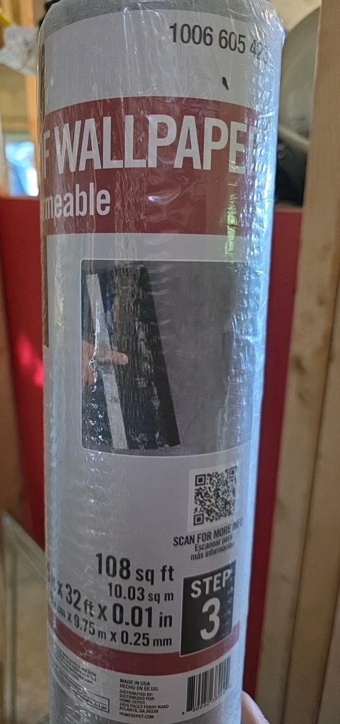 LOT- 3 Watershield Waterproof Wallpaper Membrane, 3.25′ x 32′ x 0.01 + 2 TAPE