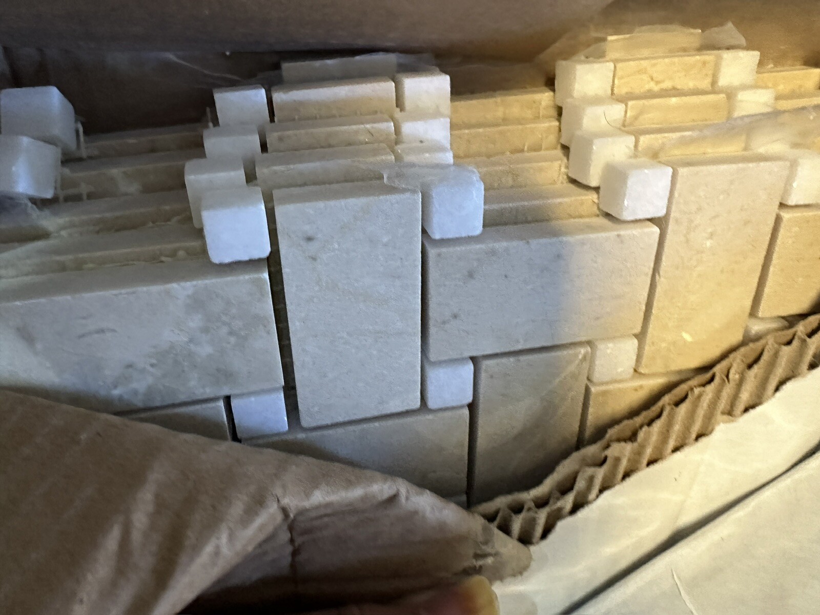 Non Slip Mosaic Tile Electra Square Kitchen Bathroom Wall Backsplash Beige