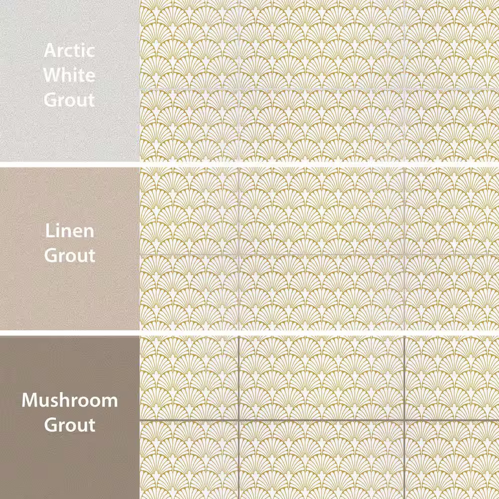 Art Deco Manhattan White 11-3/4 In. X 11-3/4 In. Porcelain Floor and Wall Tile (