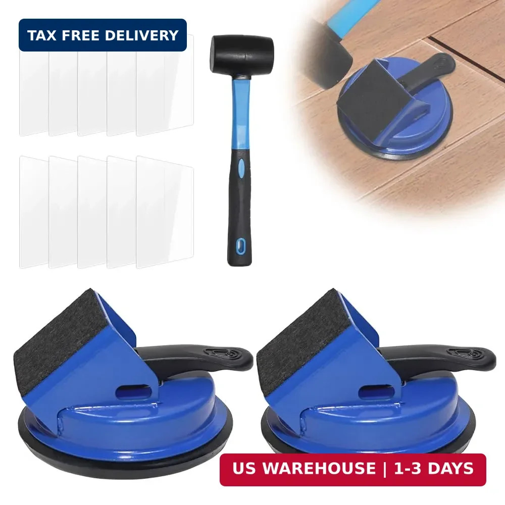 2PK Heavy Duty Floor Gap Fixer Tool with 45° Striking Surface & Strong Suction C