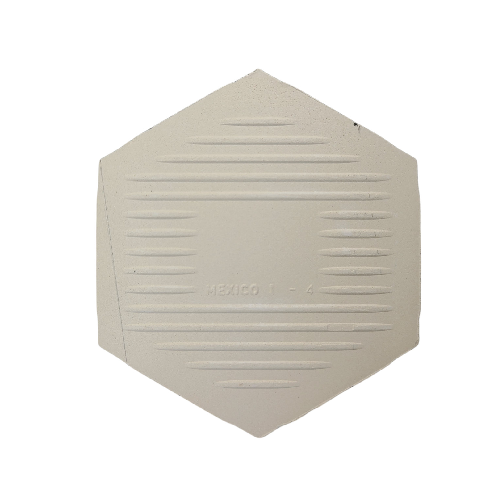 Black Ceramic Tile Hexagon Subway Vintage Mid Century Modern Rippled Beehive
