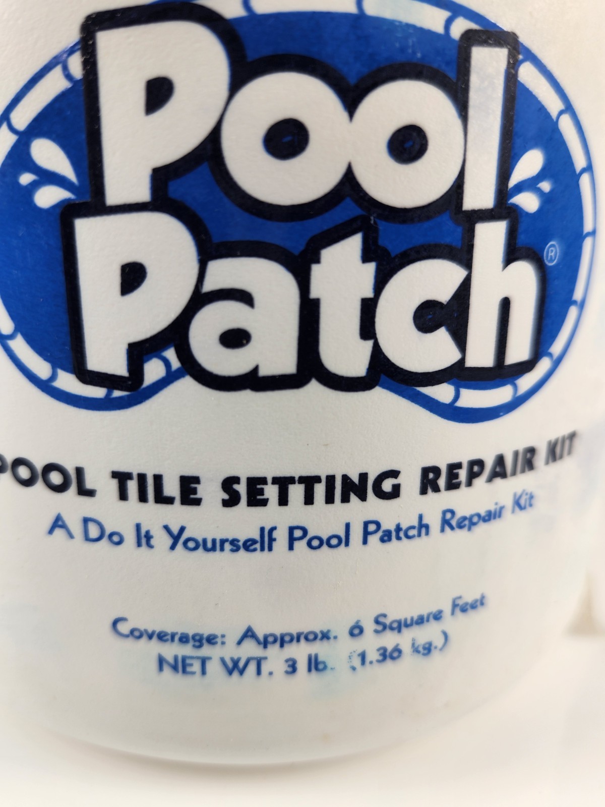 NEW White Pool Tile Adhesive Repair Kit – Quick-Dry, Strong Bond 3 Lb, 6 Sq. Ft.