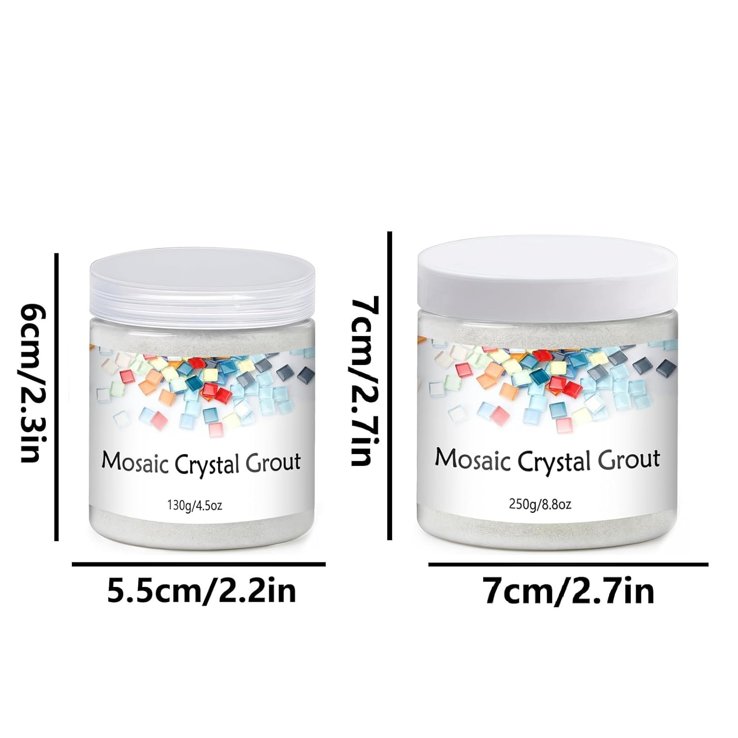Mosaic Tile Grout Crystal Waterproof DIY Craft Art Supplies 4.5oz