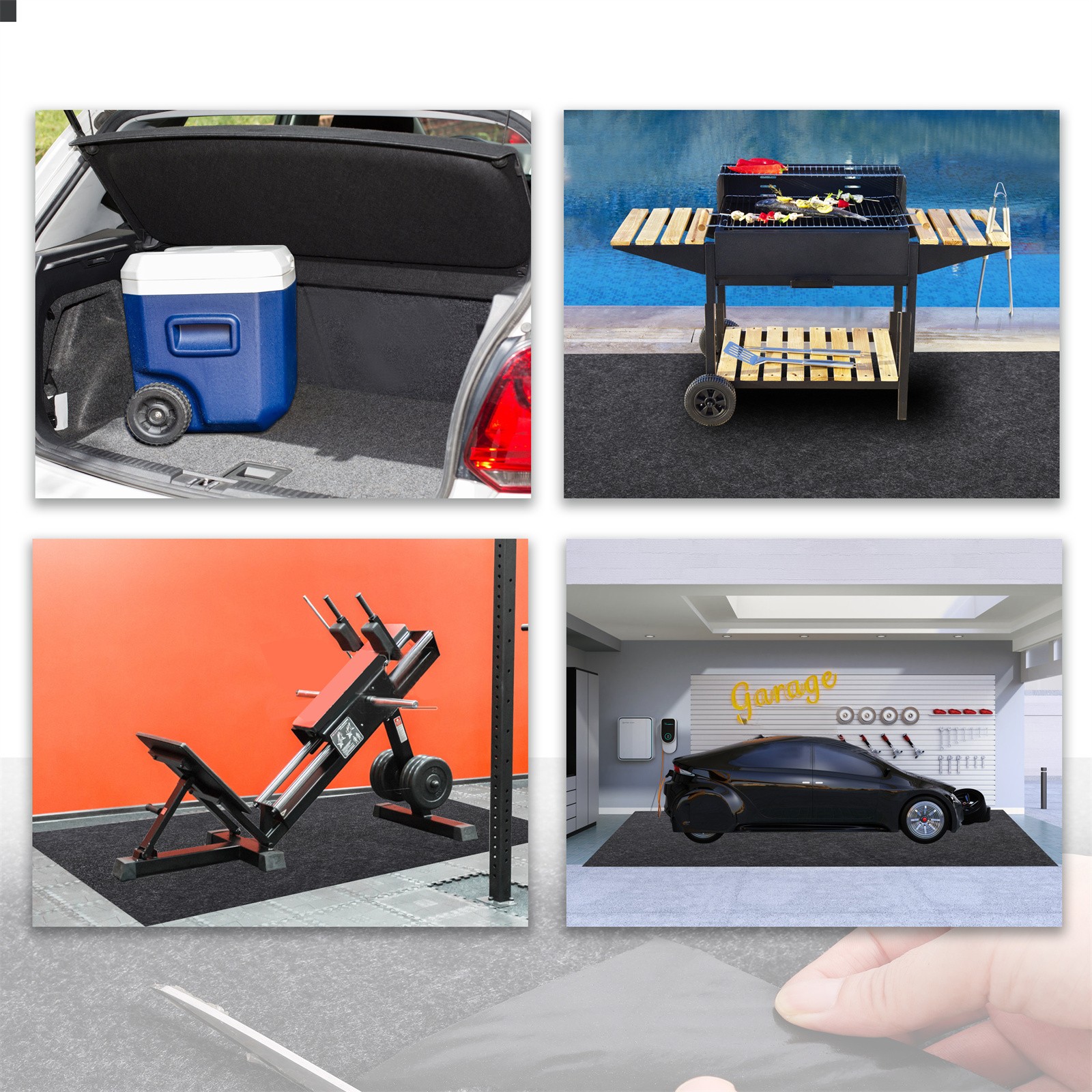 22FTx 8’10” Multi-Purpose Garage Protect Floor Mat Absorbent Oil Pad Parking Mat
