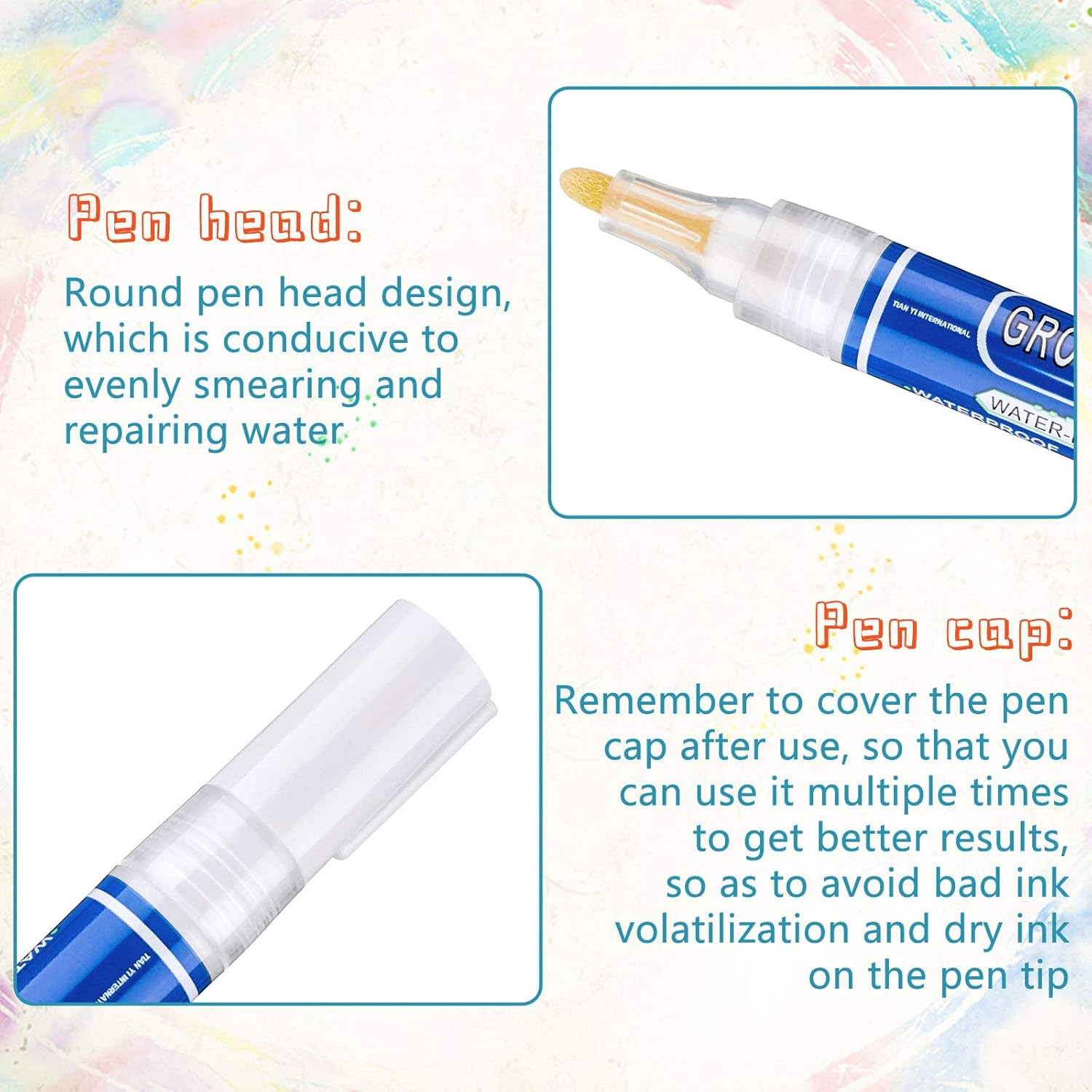 Grout Wall Pen Tile Paint Markers Grout Repair Sealer Pen for Bathrooms Kitchen