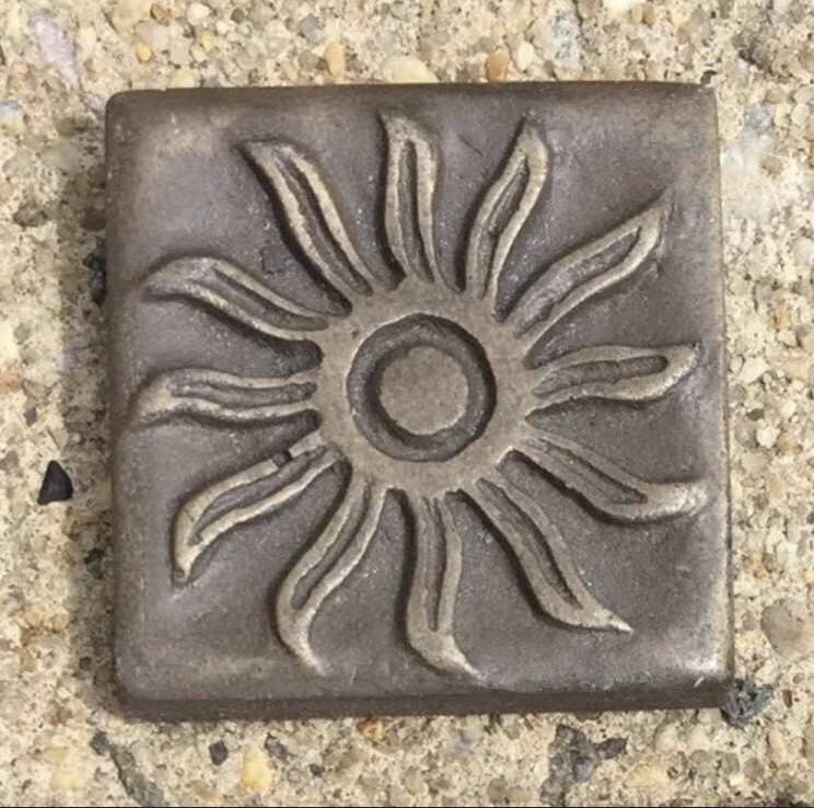 10 Pack – Tile 2×2 Brown Antique Metal Sunrise Accent Insert Deco FREE SHIPPING