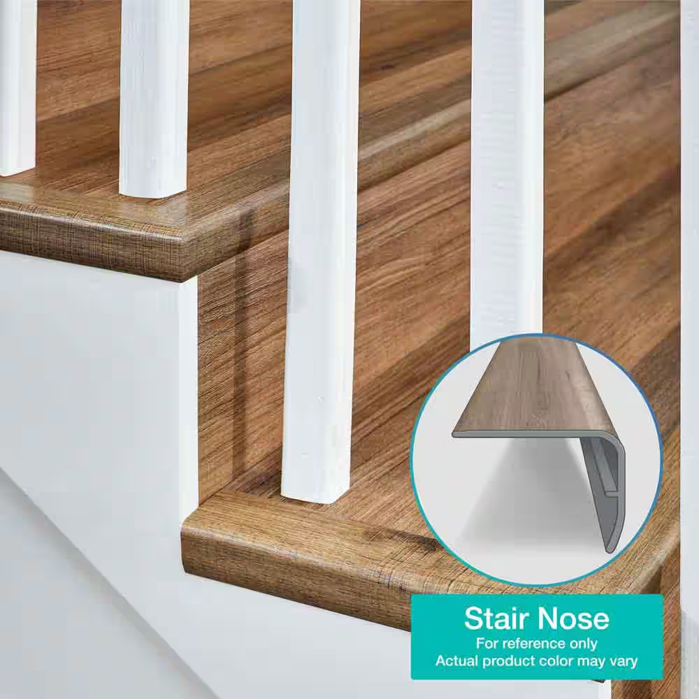Fresh 1.32 In. Thick X 1.88 In. Wide X 78.7 In. Length Vinyl Stair Nose Molding