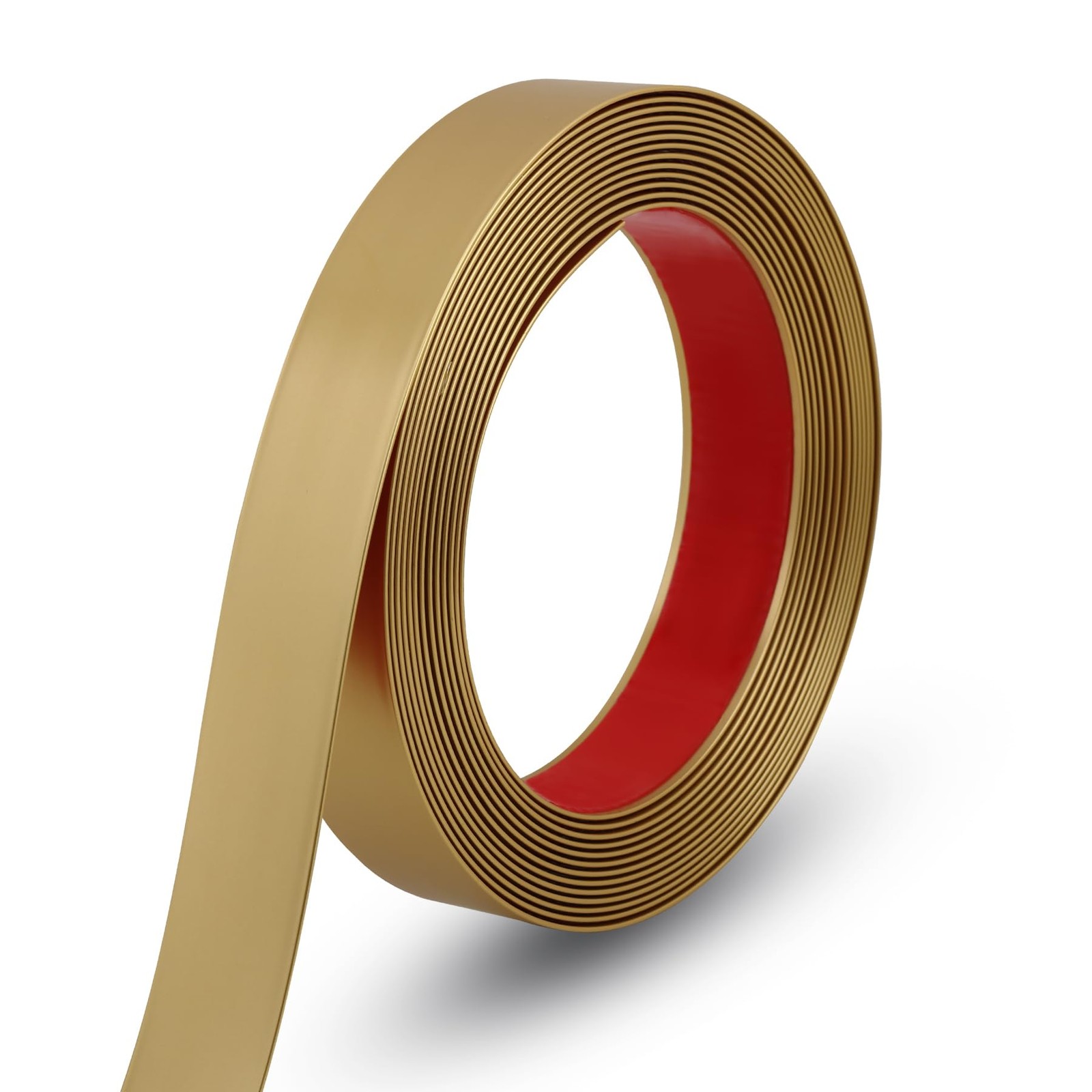 196.8″ x 1.5″ Matte Gold Molding & Wall Trim, Flexible Peel and Stick Decorat…