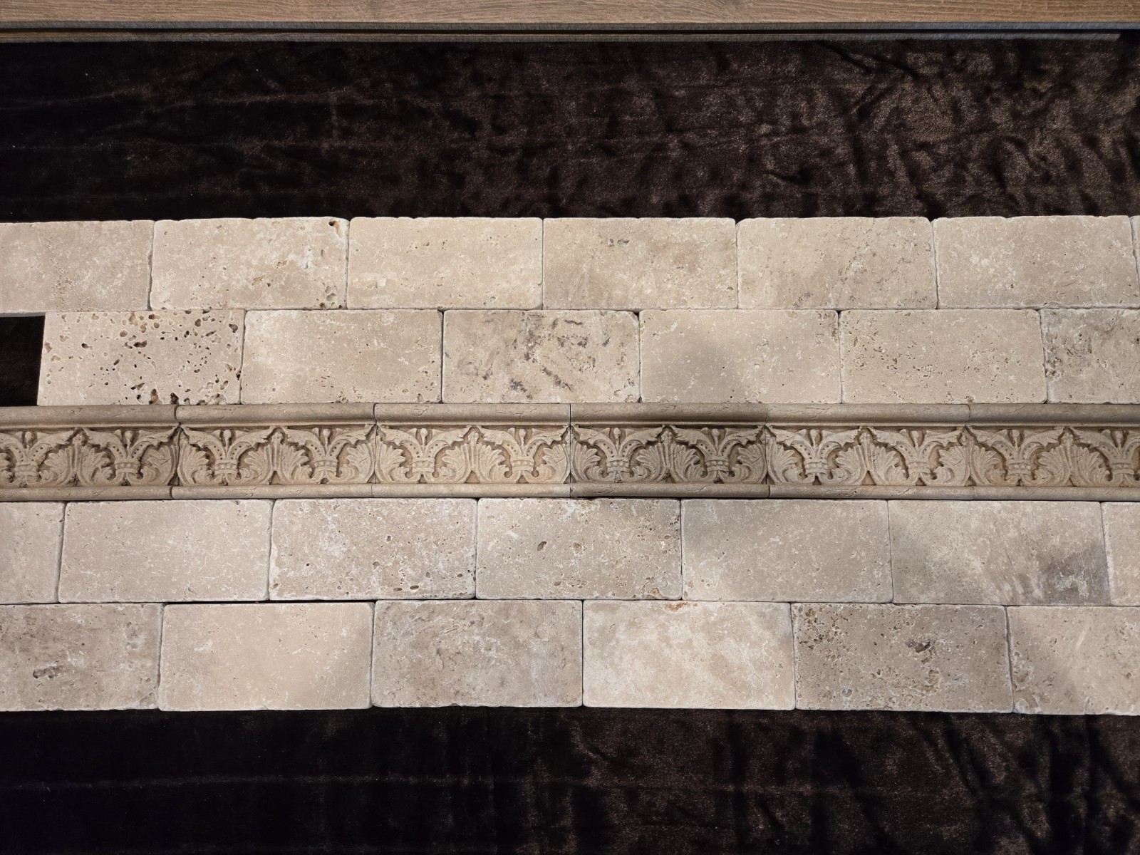 Italian Tile Wall Borders Rustic Tumbled Marble Looking Vallelunga Co. Listello