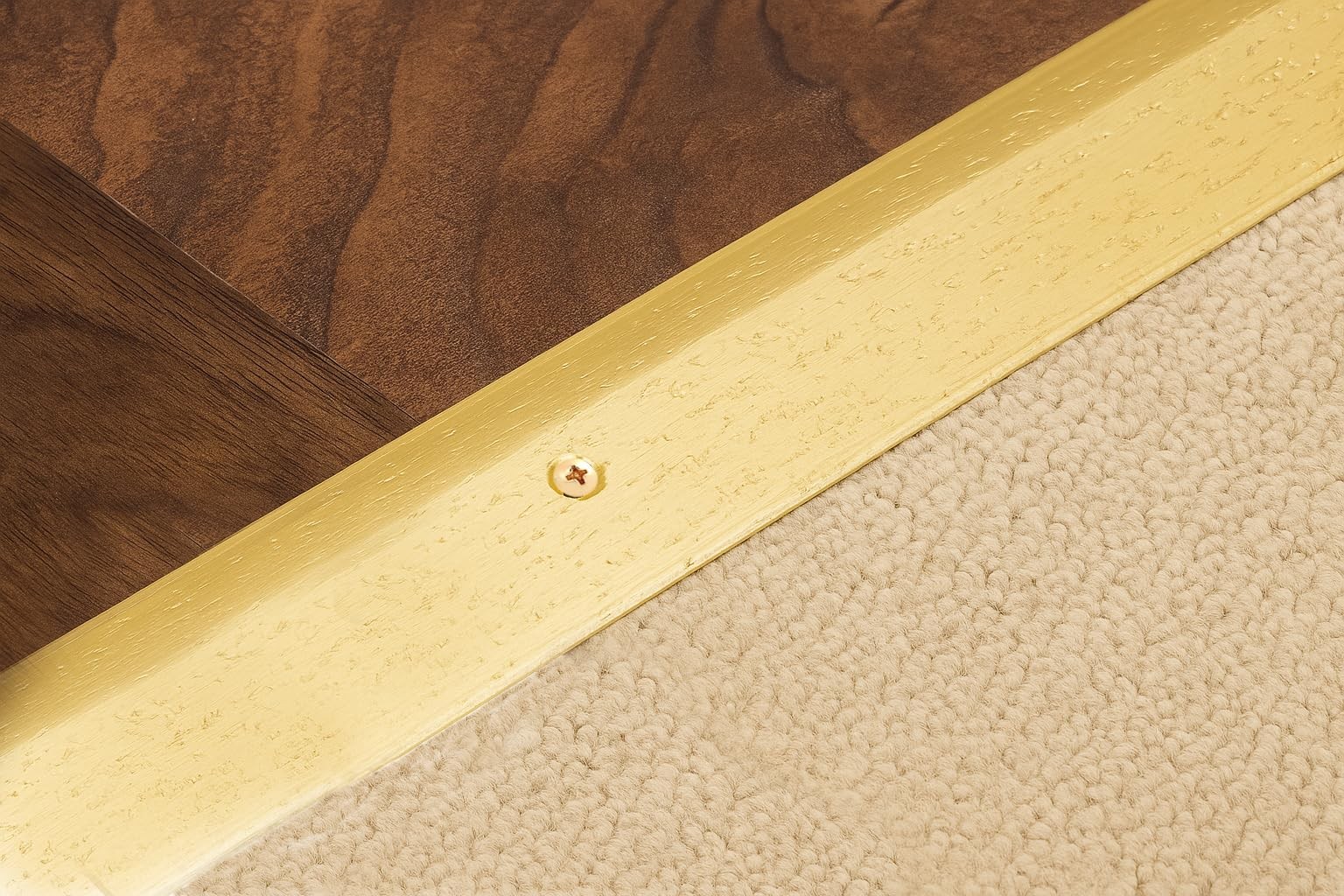 3 FT Hammered Satin Gold Transition Strip – 1.5” Wide Floor Reducer with
