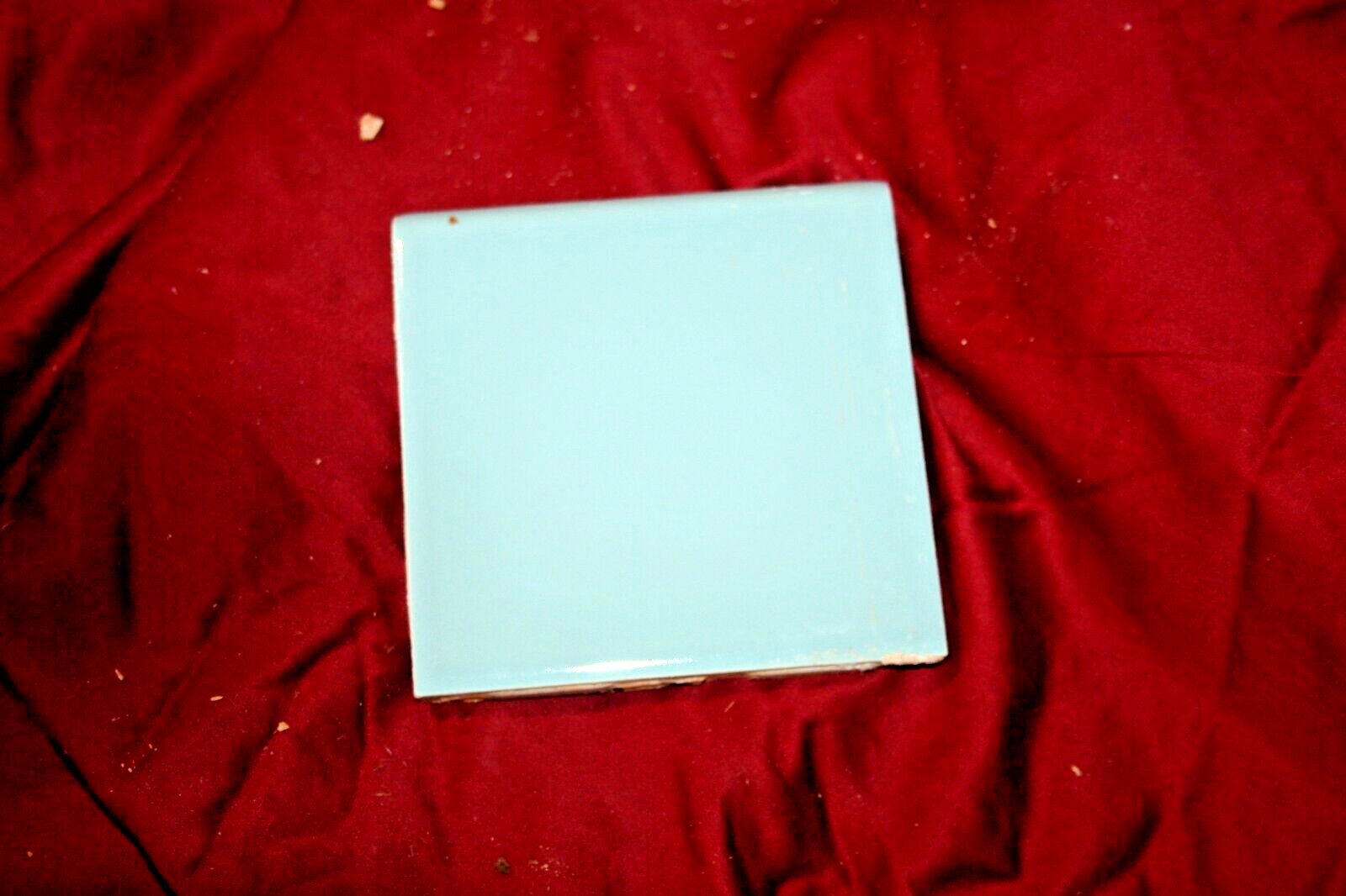1 (one) Tile Vintage Ceramic Blue Bullnose Wall Tile 4 3/8” Bathroom Kitchen