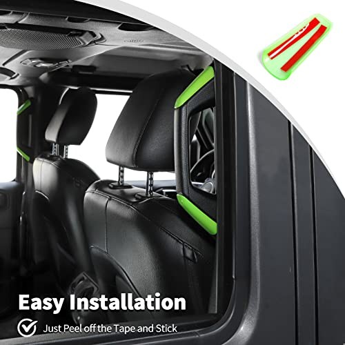 for Jeep JL A&B Pillar Grab Handles Trim Cover for 2018-2023+ Jeep Green
