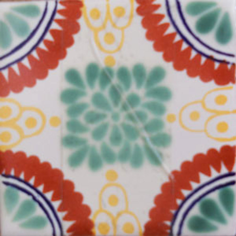 #C111) Mexican Tile sample Ceramic Handmade 4×4 inch, GET MANY AS YOU NEED !!