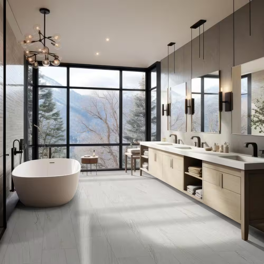 Malvera Cream 12 In. X 24 In. Lapato Porcelain Travertine Look Floor and Wall Ti