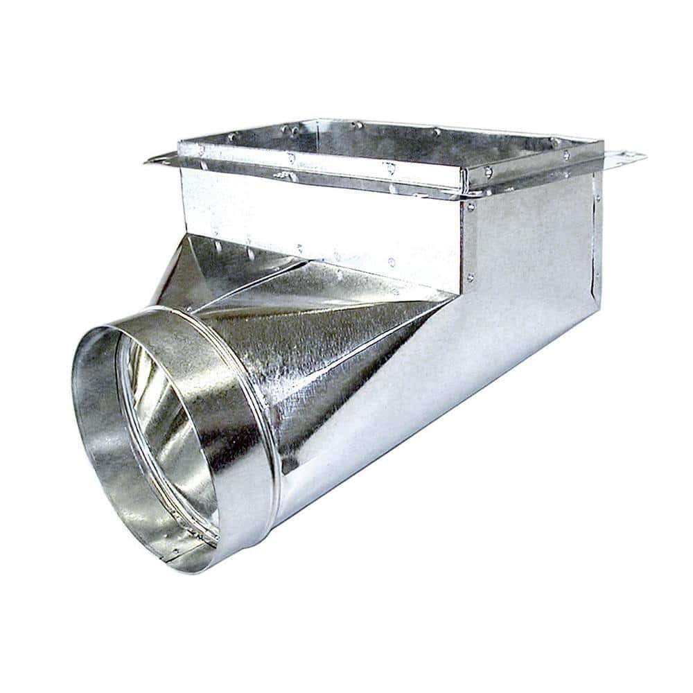 14 In X 6 In X 8 In. 90 Degree Register Box with Flange Durable Galvanized Steel