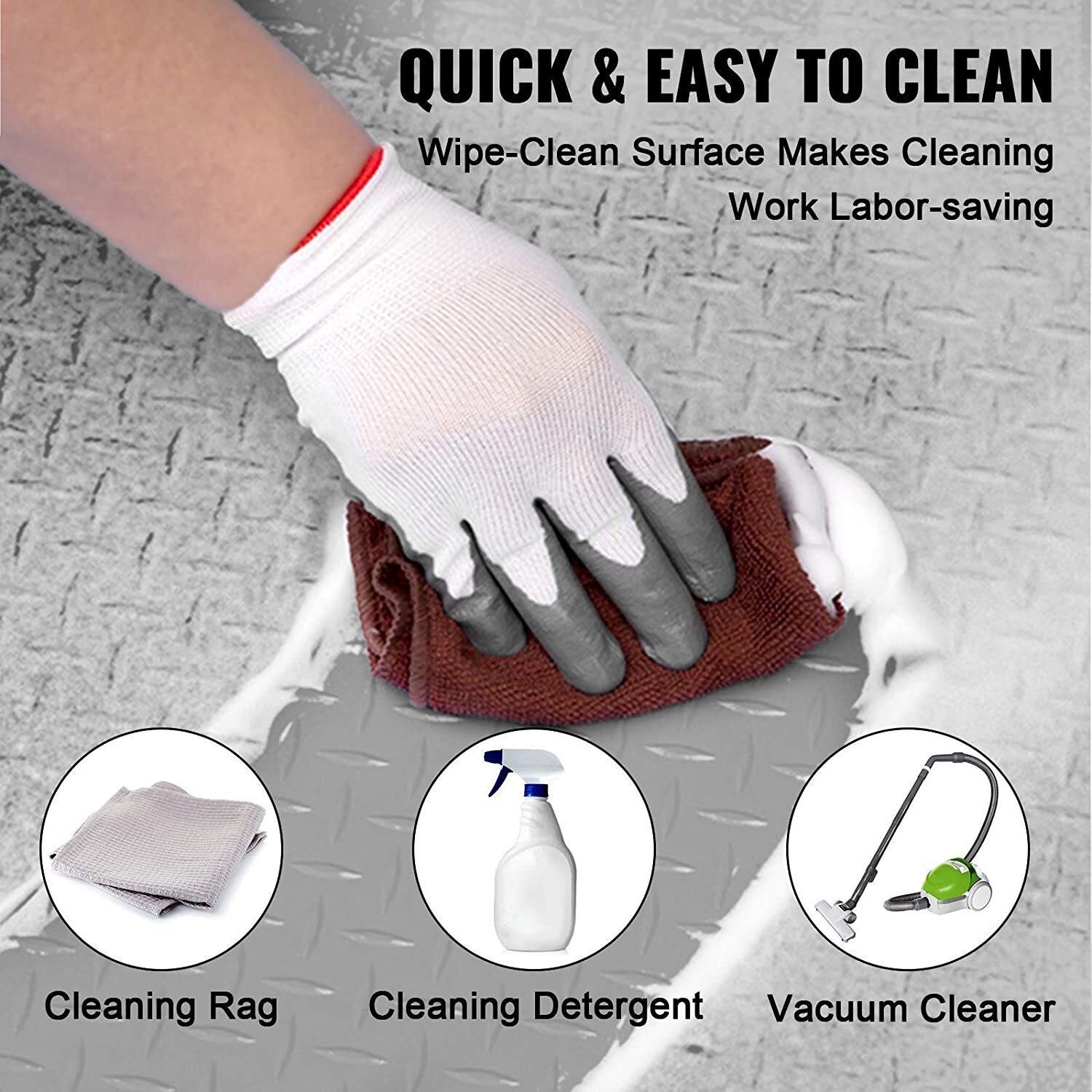 Garage Floor Mat Vinyl Flooring Roll Trailer Floor Covering Flooring Raised Mat