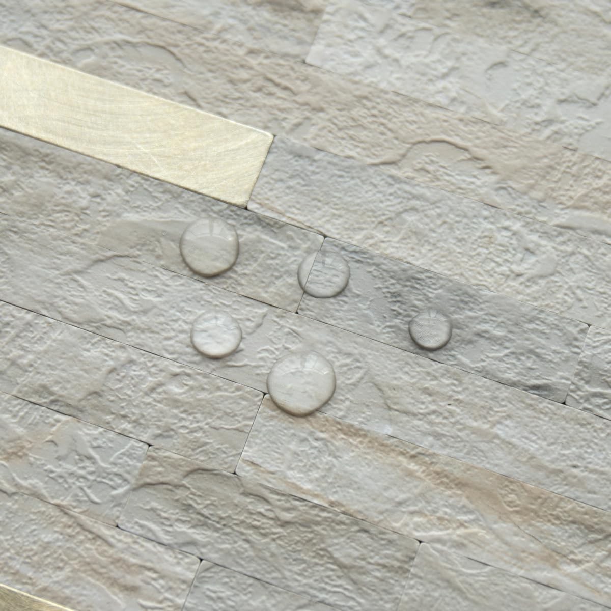 20 Sheets Faux Stone Peel and Stick Backsplash, Beige Marble Look PVC Wall Ti…