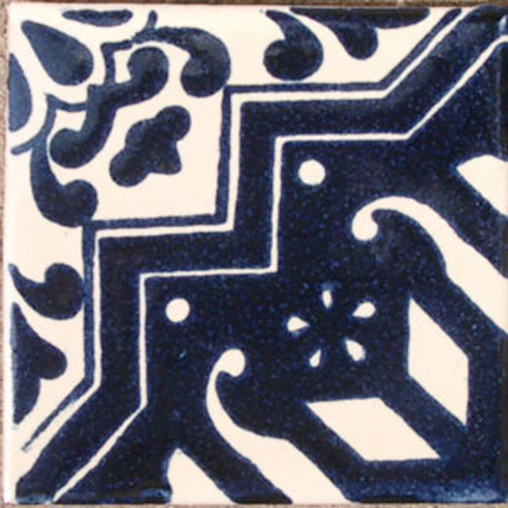 #C072) Mexican Tile sample Ceramic Handmade 4×4 inch, GET MANY AS YOU NEED !!