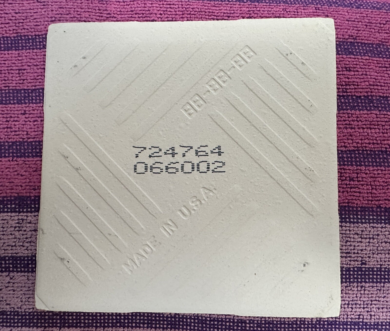 5 pack: Glossy Ceramic Tiles *Snow White* 4-1/4″ From the 1990’s Made in U.S.A.