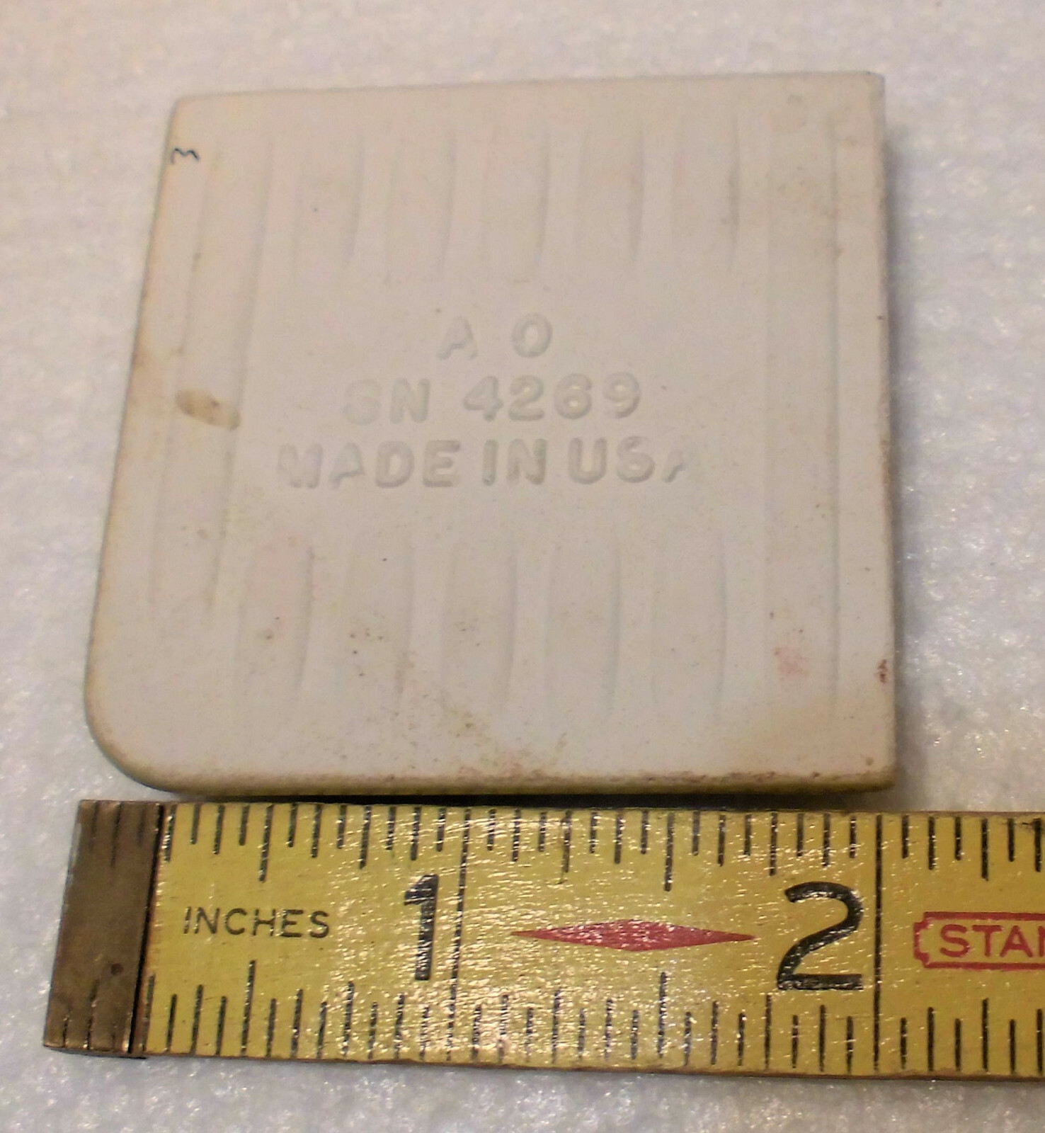 1 pc. Avocado Green 2″ X 2″ X 5/16″ Ceramic Surface Bullnose Corner Tile; Matte