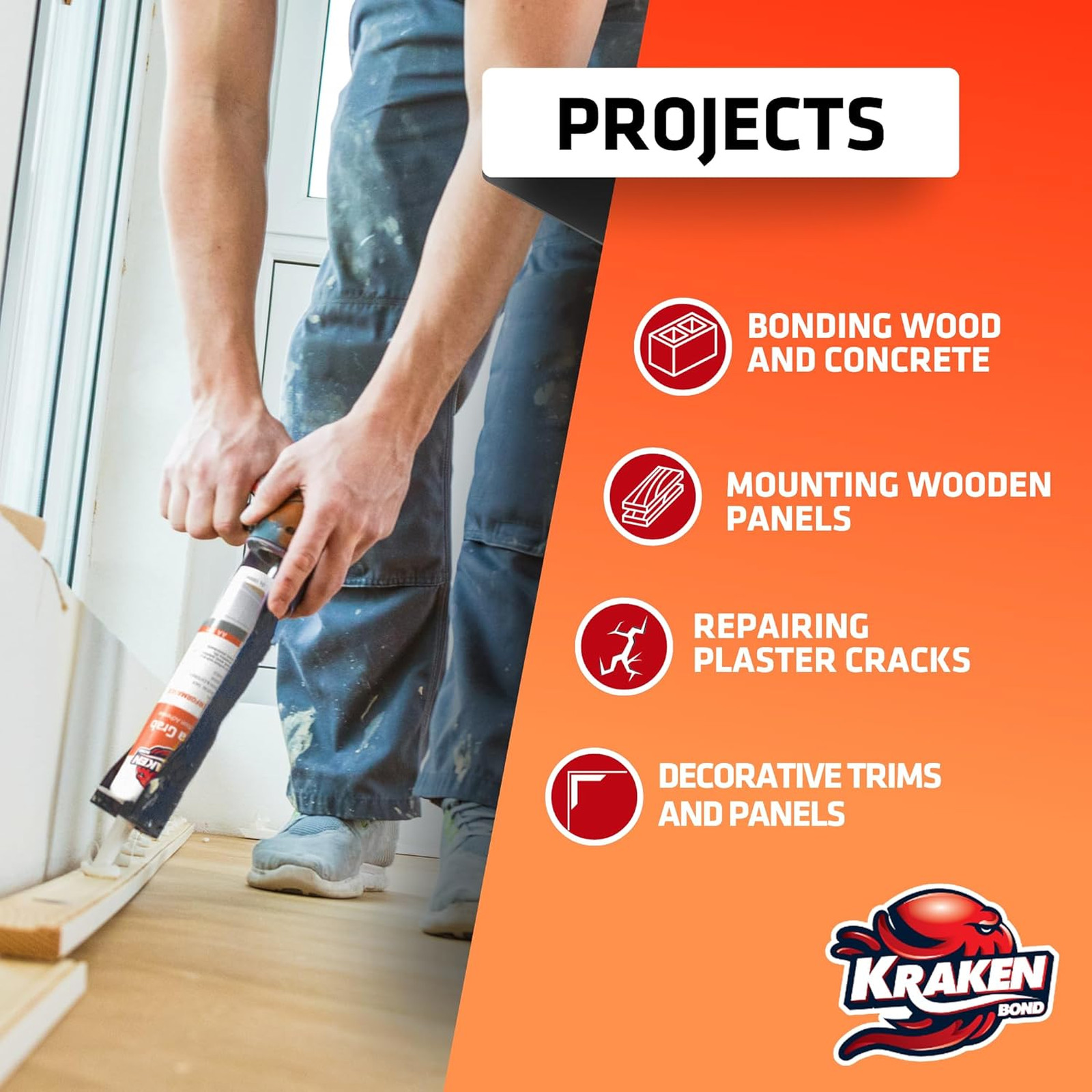 Heavy Duty Construction Adhesive White Bonding Glue for Tile Marble Granite Wall