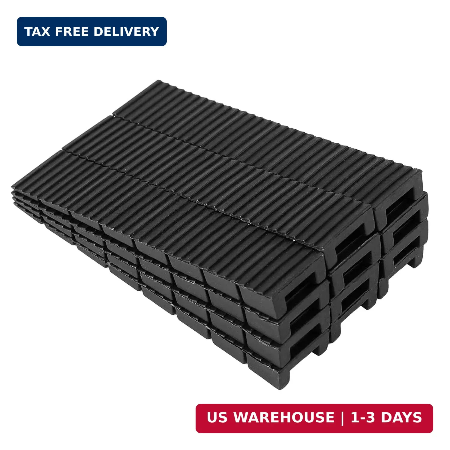 16-Pack Black Plastic Shims, Multi-Purpose Adjustable Leveling Wedges for Furnit