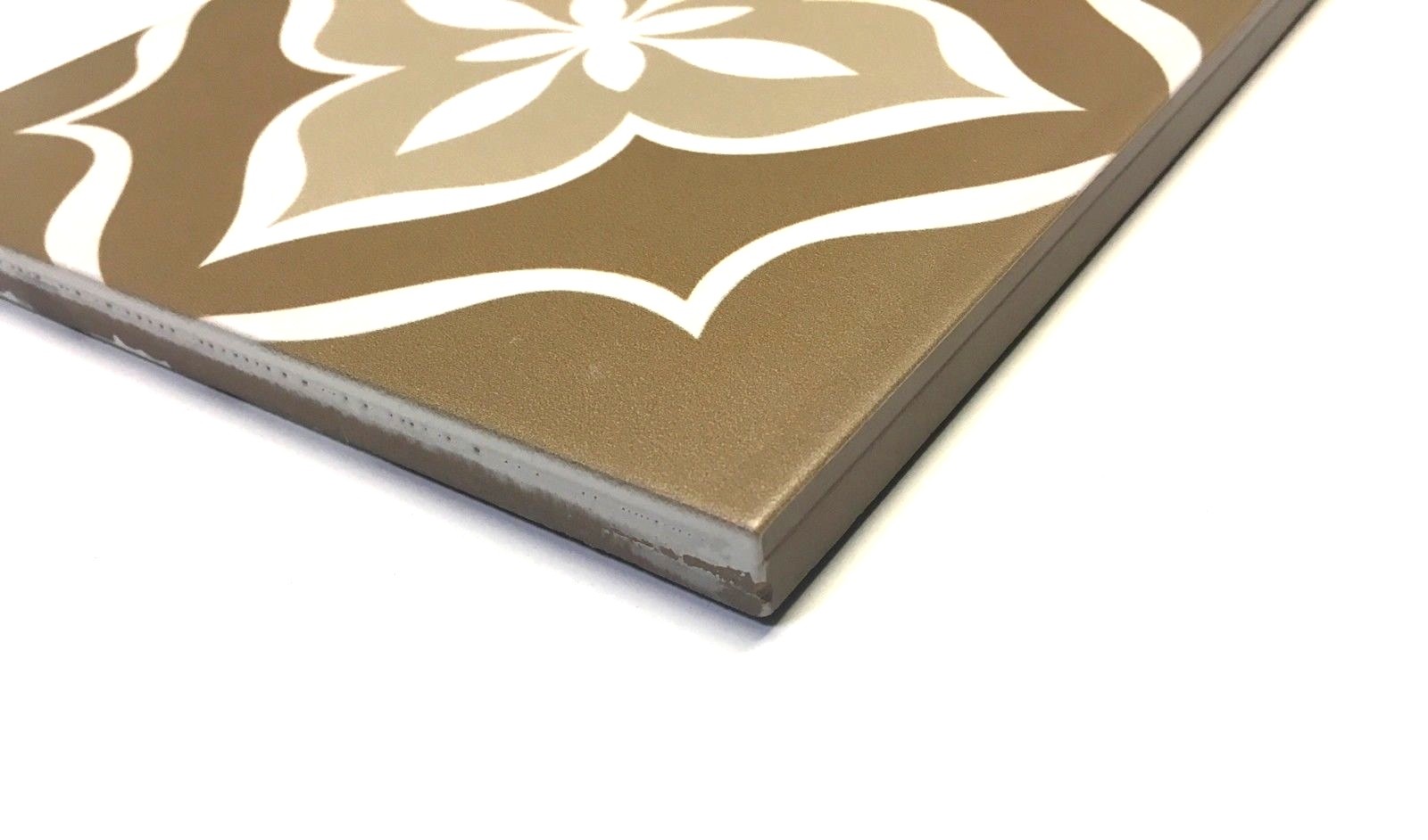 8X8 Flora Weathered Brown Porcelain Stoneware Tile Floor Kitchen (BOX OF 12)