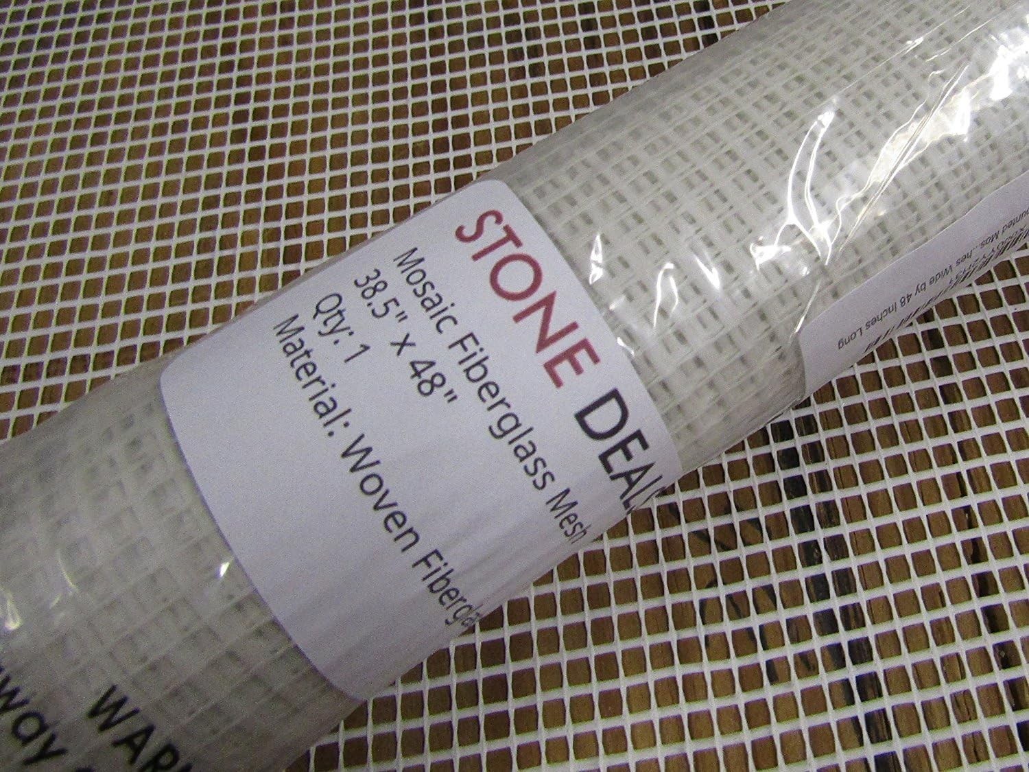 Mosaic Mesh for Back Mounted Tile, 38″ x 48″ – 4.5 oz – Non x 48″, White