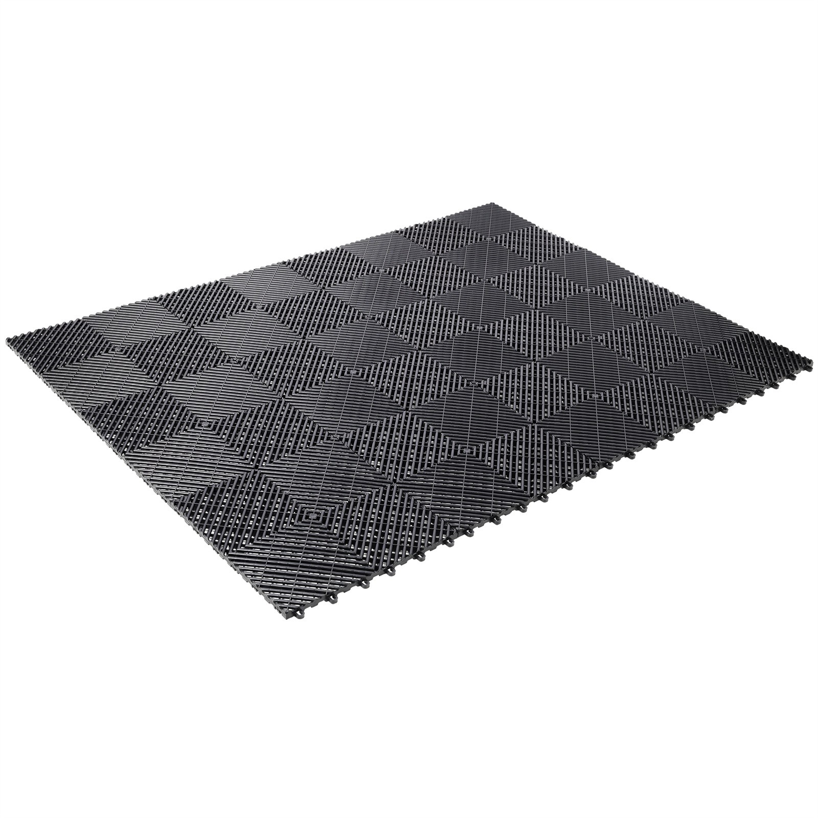 25pcs 15.6×15.6″ Plastic Interlocking Modular Garage Flooring Tile Drainage Tile