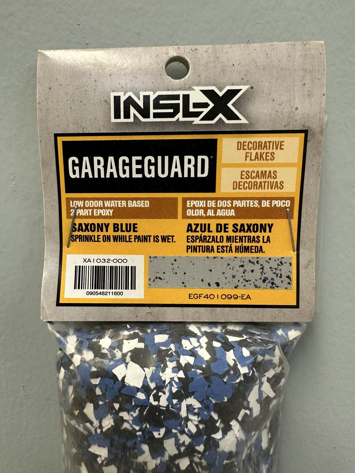Insl-X Garage Guard Decorative Flakes, Epoxy Floor Flakes, Blue, Black, White