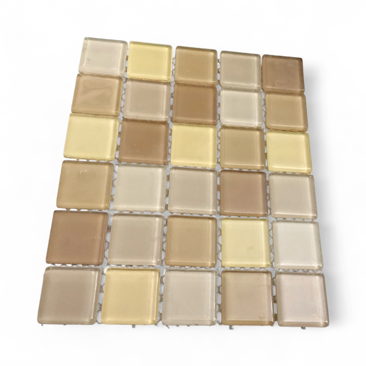 Multicolored Beige/Tan/Yellow/Brown Glass Mosaic Tiles-crafting/design projects