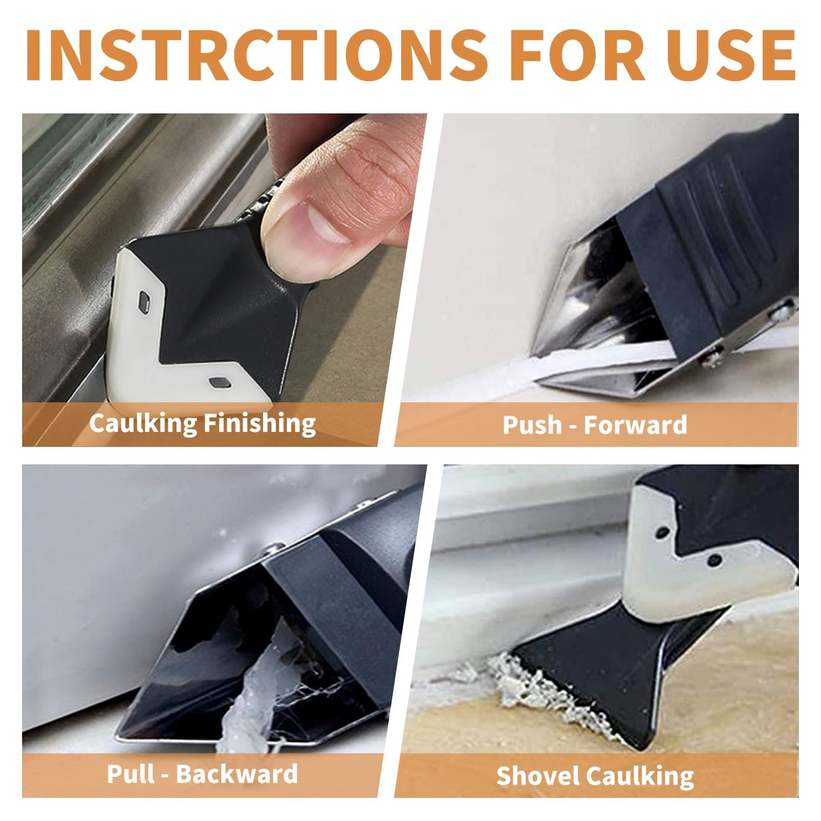 23-Piece Caulking Tool Kit – 3-in-1 Silicone Caulk Remover, | Grout Scrape