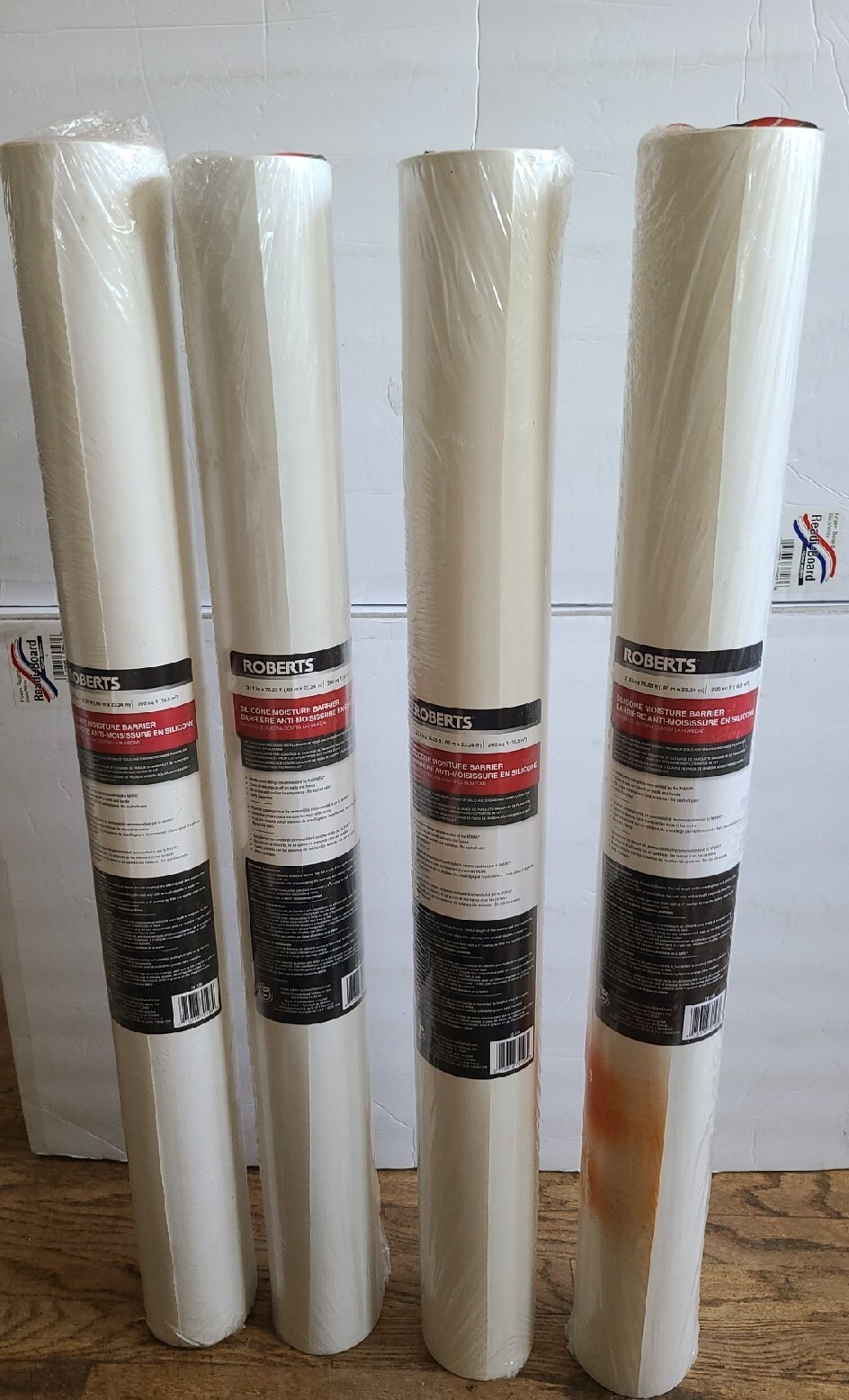 ROBERTS 70-198 Silicone Moisture Barrier 200 sq 31.5 in. x 76.25 ft. Lot of 4