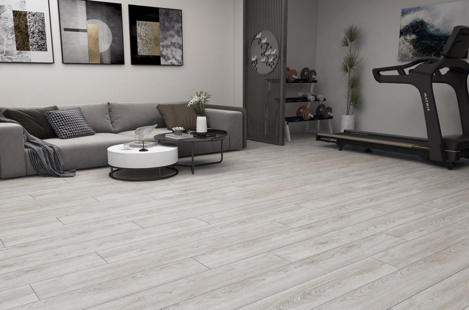 SPC Luxury Vinyl Click Flooring Plank Waterproof w/pad 1.5mm IXPE SAMPLE 005
