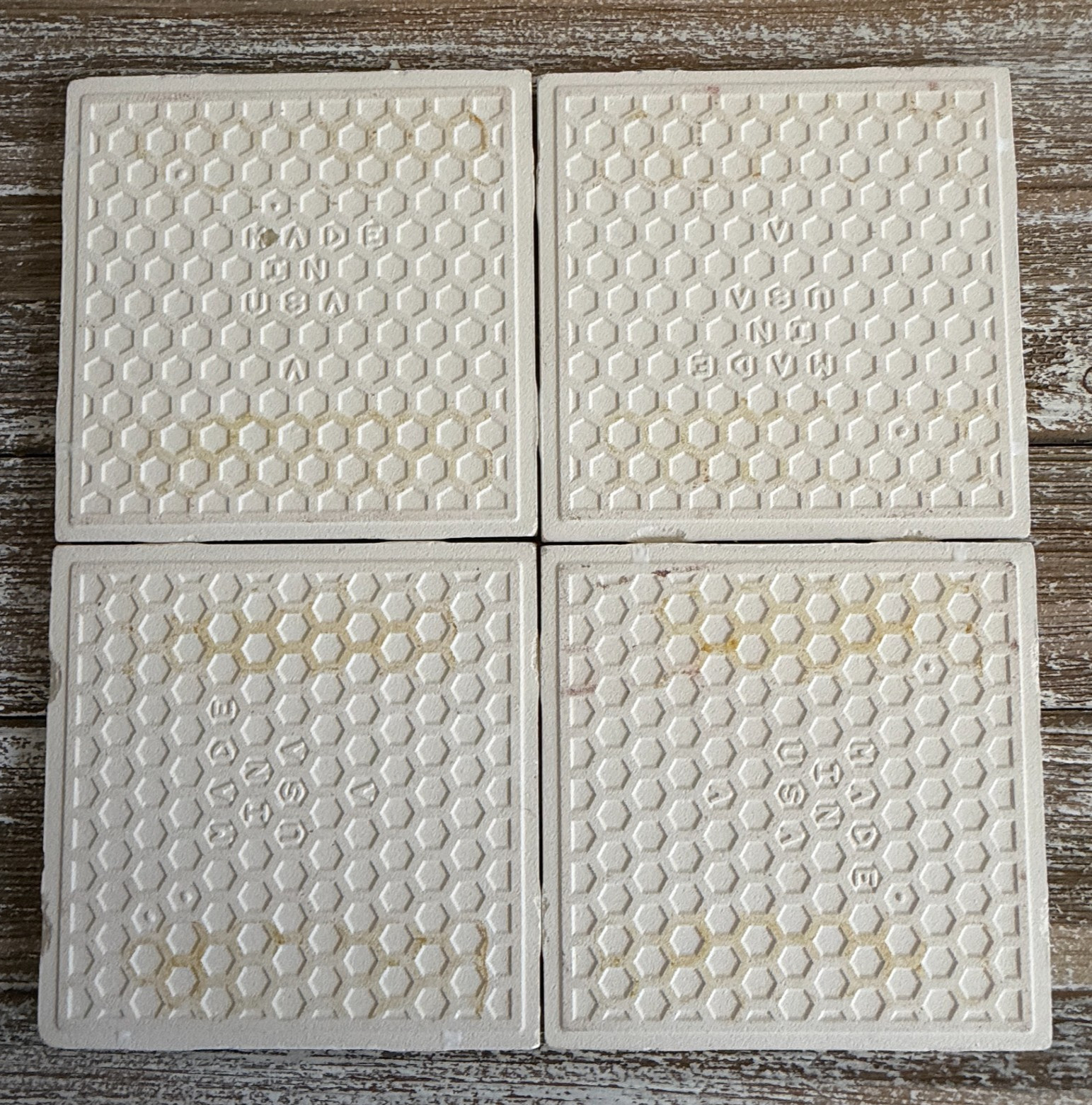Vintage Yellow Daffodils Tile Mural Set 4 on White USA Wildflower Garden