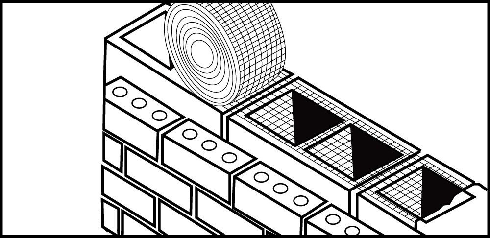 Bon Mortar Mesh – 100 ft. x 6 in. Grout Control Barrier for Block Clear