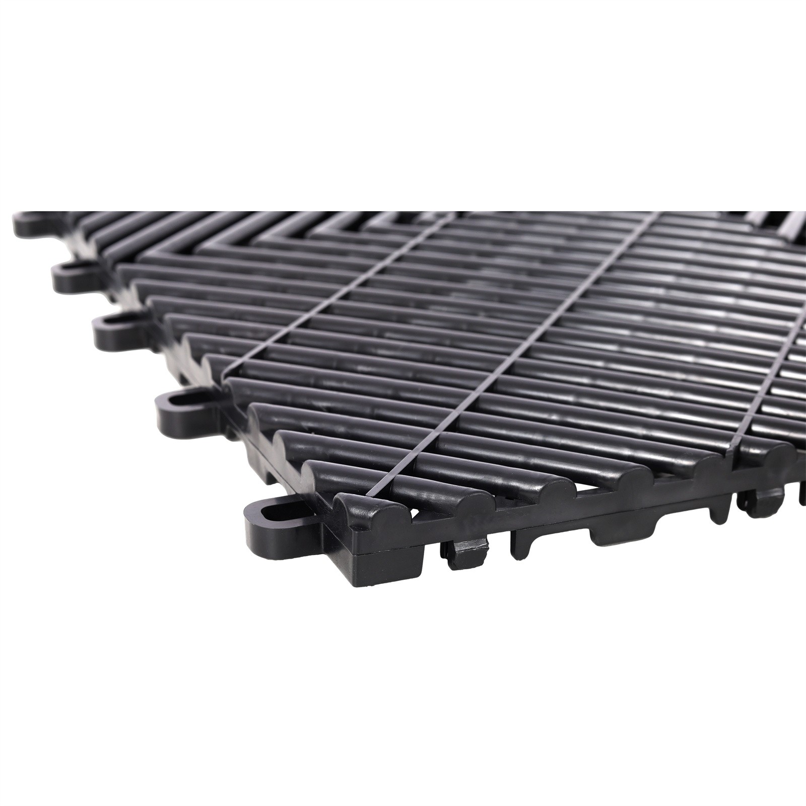 25pcs 15.6×15.6″ Plastic Interlocking Modular Garage Flooring Tile Drainage Tile