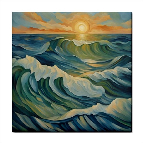 Beach Nautical Ocean Mermaid Ceramic Tile Art Set Of 4 Decorative Tiles